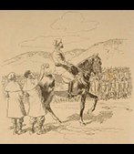 "Don Carlos pasa la frontera hacia Francia entre vítores y aclamaciones". 1876. (J. Passos)