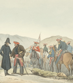 “Don Carlos, Zumalacareguy and the Staff ” en 1835  (Major C. V. Z., Attached to the Staff of the Queen's Army. 1837)