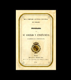 Portada de la Publicación: “Real Seminario Científico Industrial de Vergara: programa de su colegio y enseñanzas académicas y especiales” 1852