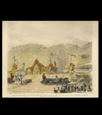 "Ceremonia religiosa de inauguración del ferrocarril del Norte de España en San Sebastián, e 15 de agosto de 1864 ”  (T. Ferat. 1864)