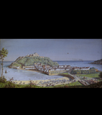 “San Sebastian (Spain, Guipuzcoa) sea bathing, its harbour, before 1863” (Didier Petit de Meurville) 